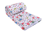 MOM'S HOME Organic Cotton Soft Summer AC Baby Quilt/Blanket Cum Bedspread (0-3 Years, 110 x 120 cm, Multicolour) - Pack of 2