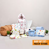 Moms Home supersoft Baby Organic cotton Muslin 18 pieces gift set