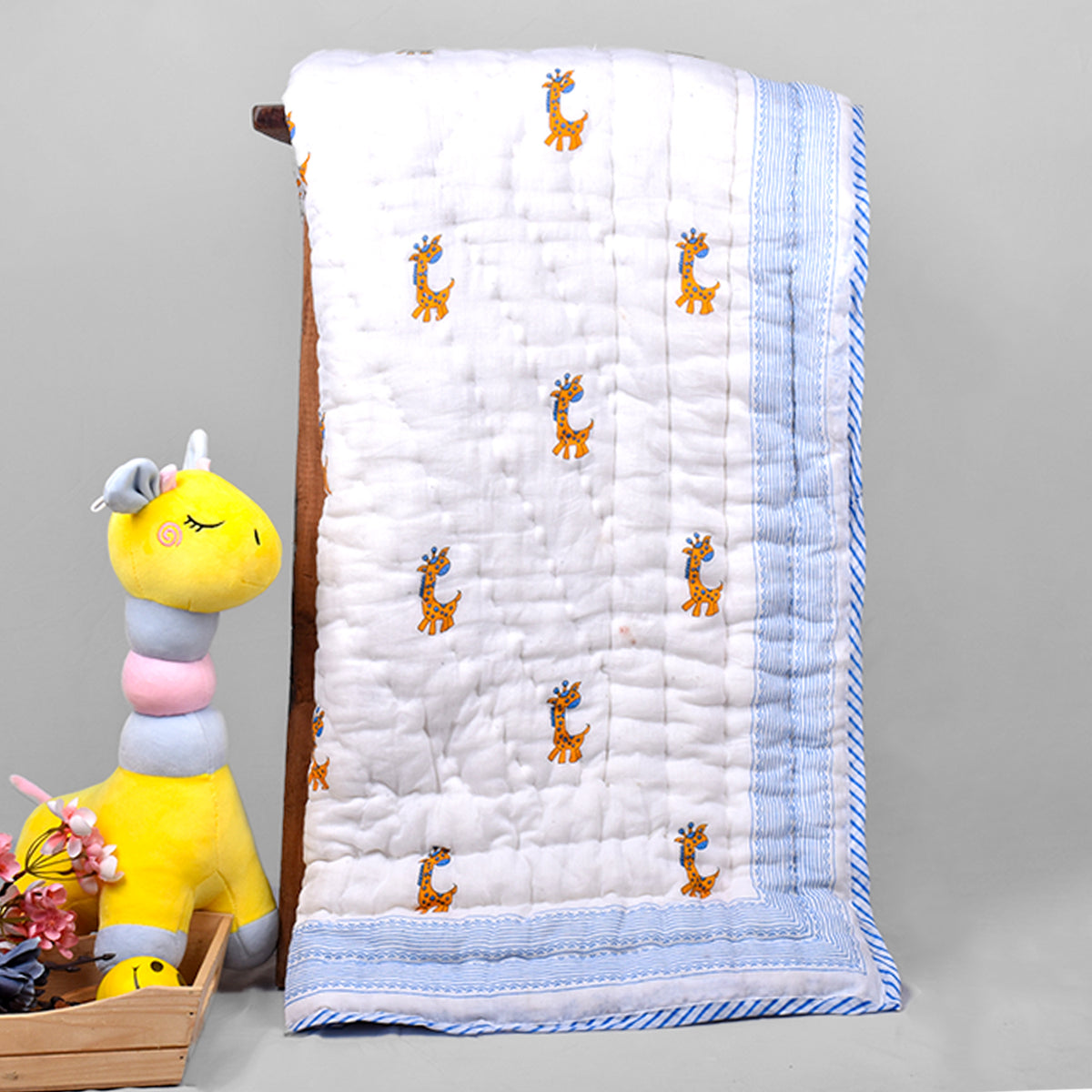 Baby Quilt - Giraffe Print- 0-5 Years - 100*150* 5 Cms