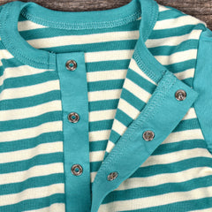 Moms Home Organic Cotton Baby Full Length Romper Cum Sleepsuits - Green - Pack of 1