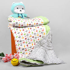 Baby Quilt - Colorful Mushroom  Print- 0-5 Years - 100*150* 2 Cms