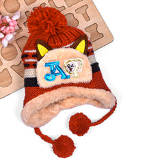 Baby Unisex Woolen Caps, Mix Design (Pack Of 3)
