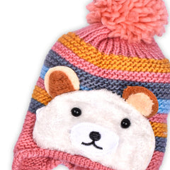 Baby Unisex Woolen Caps, Multicolored (Pack Of 2)