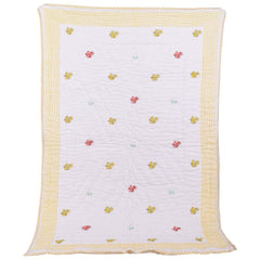 Baby Quilt - Yellow Squirrel Print- 0-5 Years - 100*150* 2cms
