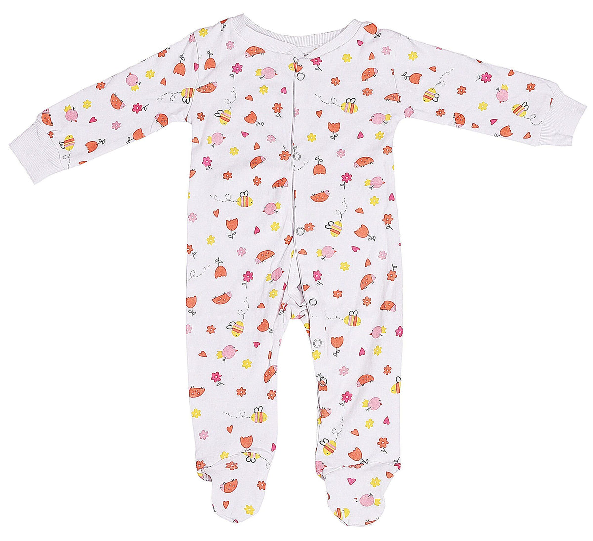 Baby Unisex Full Body Romper Footie – Bird Print Pack of 1