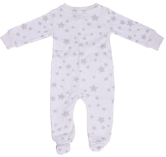 Baby Unisex Full Body Romper Footie – Bird and Star Print Pack of 2