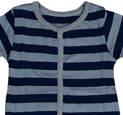 Baby Unisex Sleeping Suit – Grey Strip Pack of 1