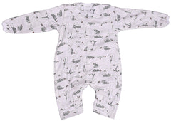 Baby Unisex Sleeping Suit – Grey Strip and Monument Print Pack of 2
