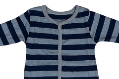 Baby Unisex Sleeping Suit – Grey Strip and Monument Print Pack of 2