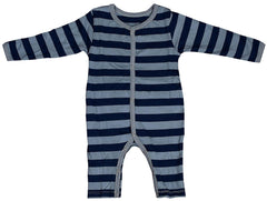 Baby Unisex Sleeping Suit – Grey Strip and Rabbit Print Pack of 2