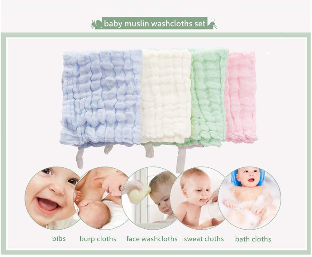 Baby Muslin 6 Layer Face wipes/ wash clothes- 30X30 CM - (0-3 Years) - Pack of 5