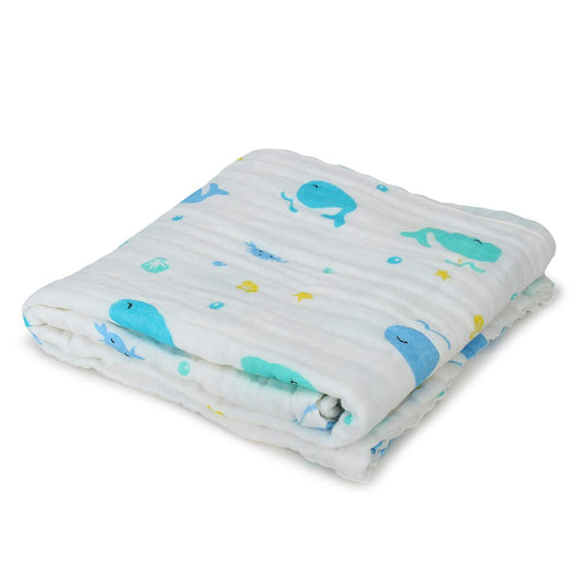 Baby Muslin 6 Layer Muslin blanket Cum Towel- 60X120 CM