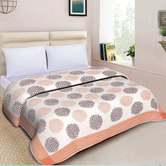 Double Bed- Soft And Light Weight Comforter/Quilt - Sunflower Blue
