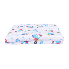 Baby Gift Pack - Pack of 3 Muslin Swaddle ,1 Muslin 6 Layer Blanket and Pack of 5 Muslin Square napkins (All Mix designs)