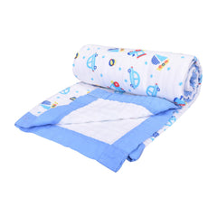 Baby Gift Pack - Pack of 3 Muslin Swaddles ( Mix designs) and 1 Muslin 6 Layer Blanket