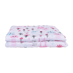 Baby Gift Pack - Pack of 3 Muslin Swaddle,1 Muslin 6 Layer Blanket and Pack of 5 Muslin Square napkins (All Mix designs)