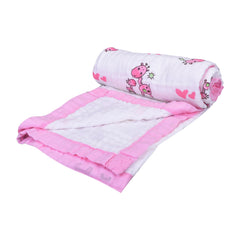 Baby Gift Pack - Pack of 3 Muslin Swaddle,1 Muslin 6 Layer Blanket and Pack of 5 Muslin Square napkins (All Mix designs)