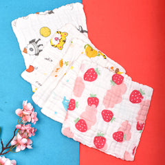 Organic Cotton Pack of 3 - Bibs and Pack of 5 Muslin wash Cloths