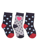 FOOTPRINTS Unisex Organic Cotton Socks, Multicolour, 3-5 Years) - Pack of 3 Pairs