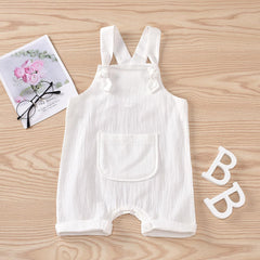 Baby's Organic Cotton Unisex Romper - White
