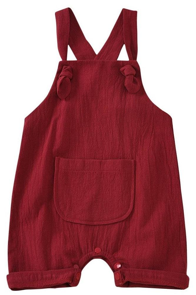 Baby's Organic Cotton Unisex Romper - Red