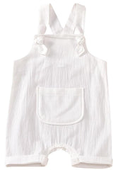 Baby's Organic Cotton Unisex Romper - White