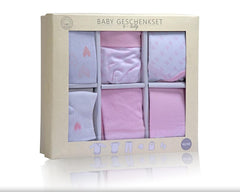 Moms Home Organic cotton Unisex 6 Piece New Born Baby Gift Set
