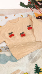 Organic Cotton Unisex Baby Winter Sweaters Strawberry Peach Pack of 1