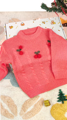 Organic Cotton Unisex Baby Winter Sweaters Strawberry Pink Pack of 1