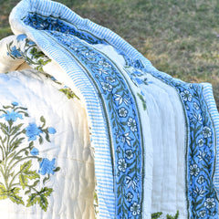 Double Bed- Comforter/Quilt - Tulip Blue - 90"*108''