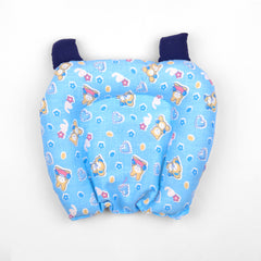 Newborn Baby Soft Cotton Rai pillow For  Head Shape - Blue