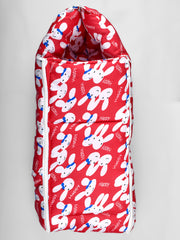 Cotton Sleeping cum carrying Nest Bag - Red 0-8 Months