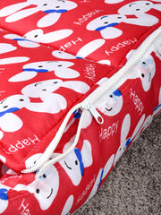Cotton Sleeping cum carrying Nest Bag - Red 0-8 Months
