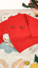 Organic Cotton Unisex Baby Winter Sweaters Strawberry Red Pack of 1
