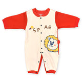 Moms Home Organic Cotton Baby Full Length Winter Romper, Spae Lion Red - 12-18 Months
