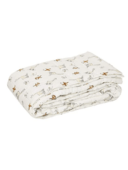 New Born Baby Organic Cotton Gift Set - 0-1 Year-1 Quilted Quilt &amp; Pack of 4 - Muslin , 1 Muslin Blanket, P3 Socks