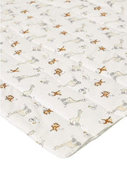 New Born Baby Organic Cotton Gift Set - 0-1 Year-1 Quilted Quilt &amp; Pack of 4 - Muslin , 1 Muslin Blanket, P3 Socks