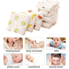Moms Home 6 Layer Muslin Burp Towel Pack of 3- 30x50cms- Mix Design