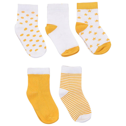 FOOTPRINTS Organic cotton Baby Socks- 12-30 Months - Pack of 5 Pairs