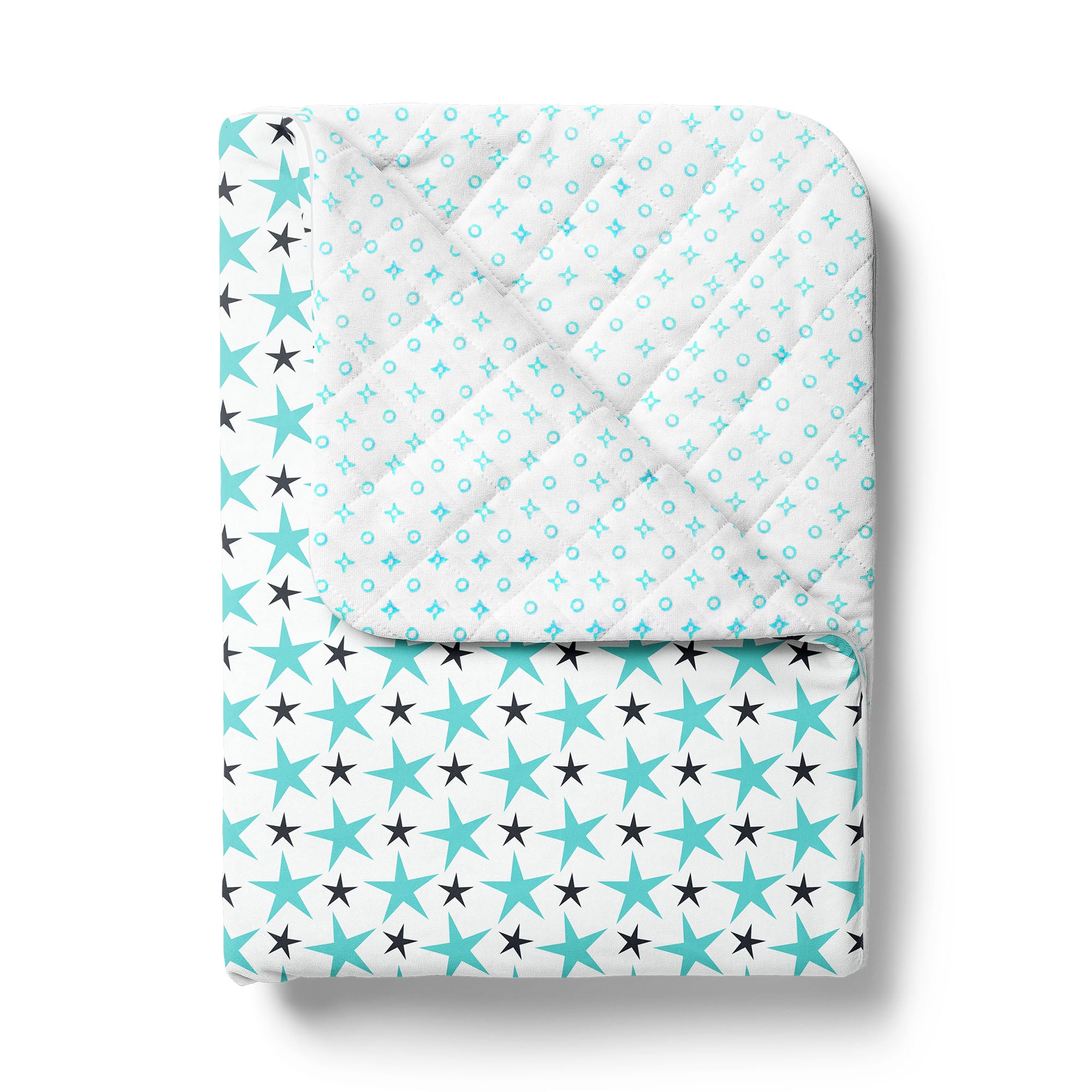 Baby Ac Quilt Blanket cum Bedspread- 0-3 Years - 100*120 cm - Blue Star