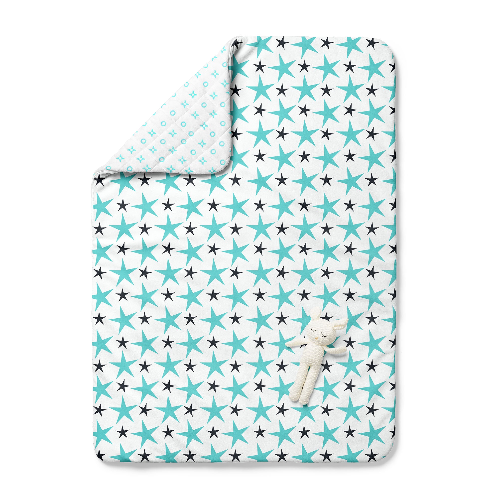 Baby Ac Quilt Blanket cum Bedspread- 0-3 Years - 100*120 cm - Blue Star