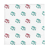 Mom's Home Organic Cotton Baby Muslin Swaddle, African Elephant - Large Size, 120X120 cm (Multicolor)