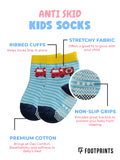 Baby's Organic Cotton Anti-Skid Socks (Multicolour, Mix Designs) - Pack of Any 5 Pairs