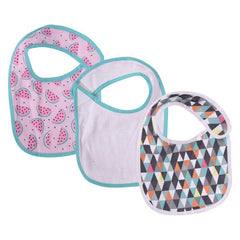 New Born Baby Designer Bibs Pack of 3 (0-9 Months)-Printed