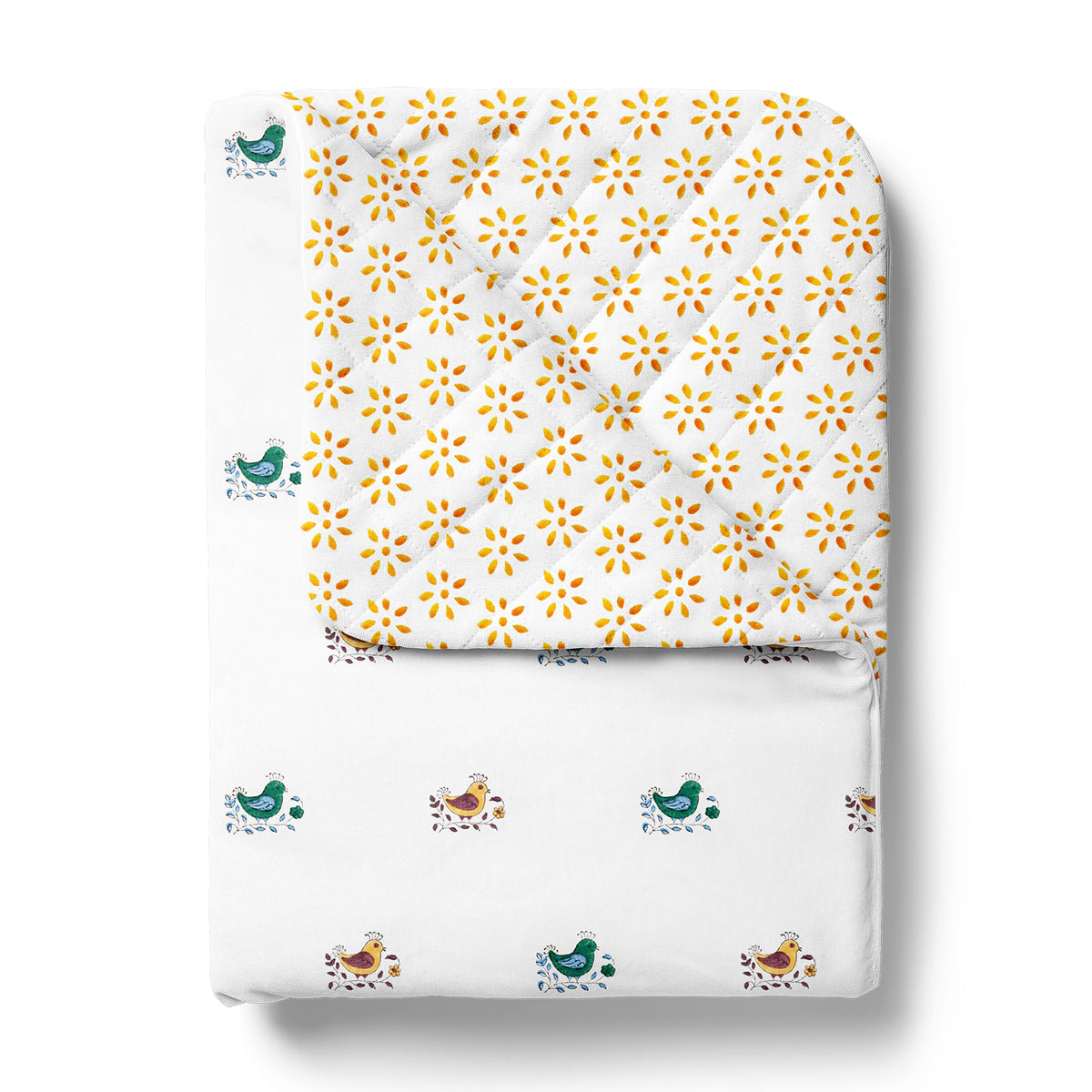 Baby Ac Quilt Blanket cum Bedspread- 0-3 Years - 100*120 cm - Chirping Birds