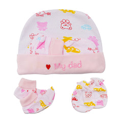 Organic Cotton Baby Pink Sleeping Sack Gift Set with Bibs & Napkins , 0-9 Months - 10 Items