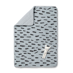 Baby Gift set - 1 Organic cotton Multipurpose Travel Bag and 1 Baby Quilt -Blue