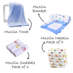 New Born All Muslin Gift Set ( 10 items )
