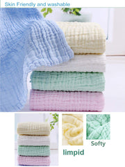 Moms Home Baby Super Soft Absorbent Muslin 6 Layer Towel Cum Blanket | 60 x 120 | Carrot Rabbit
