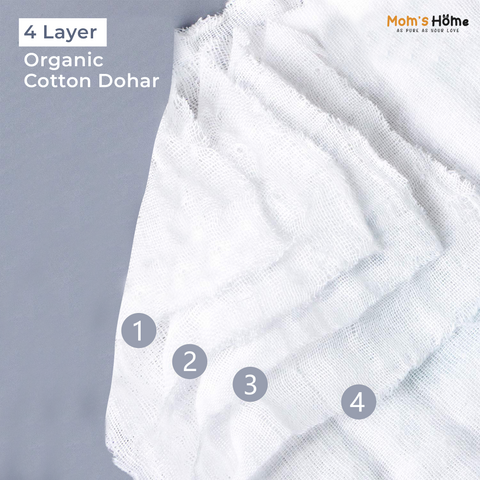 Baby Muslin Dohar- 100X100 CM-(0-3 Years)-Polka Dots